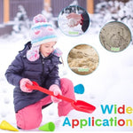 16 Pcs Plastic Ice Cream Cones Cups Ice Cream Scoop Set Snow Toys For Kids Children Outdoor Indoor Winter Play Toys For Girls Boys