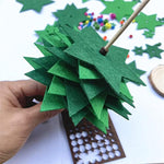 2 Pack Felt Christmas Tree Craft Kit, DIY Mini Tree with Felt Ornaments