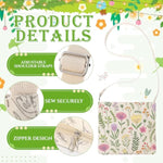 5 Pcs Color Your Own Crossbody Bag Craft Kit with Pencil Cases & 24 Markers