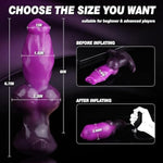 Inflatable Butt Plug Knot Large Buttplug, Huge Anal Inflatable Dildo Silicone Wearable Butt Plug With Safe T-Base, Fantasy Monster Dildo Anal Trainer Stretcher Dilators, Adult Toy For Men Gay Women