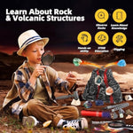 Volcano Dig Kit - 10 Rocks Excavation Kit, Gemstone Rocks For Kids, Fossil Volcano Toys Dig Kits For Rocks Collection, Volcano Toys For Boys Girls 6 And Up Year Old Birthday Gifts