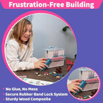 Diy Dollhouse Kit For Girls Ages 5–9 | Miniature House 3D Puzzle With Furniture & Accessories | Build & Play Stem Craft Kit For Girls 5 6 7 8 9 10