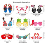 9 Pairs Hawaiian Luau Party Sunglasses, Tropical Dress-Up Props & Party Favors