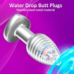 Vibrating Butt Plugs,2.87 Inch Stainless Steel Anal Plug Anal Vibrator With 10 Vibration Modes, Metal Prostate Massager Adult Sex Toys For Men Women