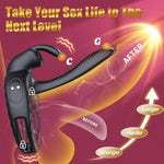 Vibrating Cock Ring Sex Toys For Couples Men - Vibrator Penis Sleeve With Rabbit Clitoris Vibrators, Adult Toy Penis Ring Cock Sleeve, Sex Toy For Women Male Penis Extender, Juguetes Sexuales, Black