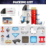 Space Theme Magnetic Tiles Building Set, 30-Piece Construction Toy With Rocket Ship Design, Educational Stem Playset For Kids