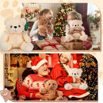 8 Pack Christmas 9.8 Inch Bear Plush Stuffed Animals Soft And Cute Bear Plush Toys For Birthday Boys Girls Halloween Party Favors