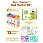 22 Pack Dot Markers for Kids, Washable Dot Paints in 8 Vibrant Colors
