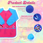 18 Pcs Waterproof Paint Smocks for Toddlers, Kids Art Smocks with Adjustable Neckline