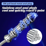Metal Electro Stim Anal Prostate Estim for Men Electric Shock Butt Plug SM