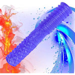 Double Sided Dildo,Flexible Clear Dildos Long Dong For Double Sided Lesbian Anal Play G-Spot Stimulator Sex Toys Double Dong Anal Vaginal Stimulator Adult Sex Toys For Women Men(Blue)