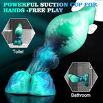 2.4" Diameter Huge Thick Monster Dildo With Knot, 6.5" Short Fantasy Knotted Dildo With Powerful Suction Cup, Large Butt Plug Soft Silicone Girthy Anal Sex Toys For Women Men Couples