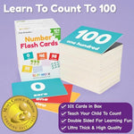 Number Flash Cards For Toddlers | Award-Winning - Toddler Math Flash Cards | Learn Counting Flashcards Numbers 1–100 | Help Kids Count Games | Kids Toys Numbers Match For Preschoolers Kindergarten 2-4