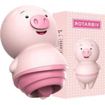 6 Modes Jump Egg Vibrator Cute Pig Shape Mini Vibrator- Silicone Recharge Clitoral Vibrator G Spot Vibrator Adult Sex Toy For Women Man, Pink