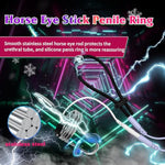 Mens Penis Ring Horse Eye Rod Set Metal Urethral Plug Alternative Irritating Male Masturbation Sex Toys