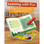 Talking Pen Books Sets, Interactive Audio Sound Books Kids Learning Electronic Toys For Boys Girls, Autism Sensory Games, Early Educational Gifts Birthday Gifts For Toddlers Kids Age 2 3 4 5