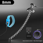 5.3" Male Bdsm Electric Shock Urethral Dilator Plugs Set, Stainless Steel Flexible Beads E-Stim Urethral Sound Dilator Metal Urethral Penis Plug Urethral Sounds Masturbation Rod Sex Toys (8Mm)