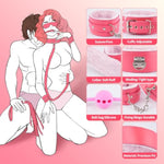 11Pcs Bdsm Kit Bondage Restraints Set + Bdsm Bondage Tape Set