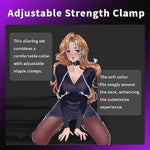 BDSM Bandage Body Chains and Clamps Nipple Clamp Neck Bondage, Sex Restraints Bondage Gear, Restraint Set for Sex