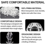 Acrylic Glass Hollow Tunnel Butt Play Anal Plug Set, Clear Small Large Big But Trainer Anus Plug Stretcher Kits For Men And Women, Adult Sex Gay Lesbian Toys For Couple Beginner(3 Pics)