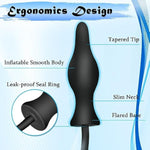 Sex Toys Silicone Inflatable Butt Anal Plug With Pump Bdsm Anal Plug Expansion Training Kit Stimulation Anal Pump Plug Buttplug Anal Expert Sex Toy For Men Women Black, 59 Cm, Ø 5-10 Cm, 1 Piece