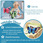 Butterfly Stuffed Animal Plush Blue Kawaii Butterfly Pillow Toy Gift,16×12 Inch