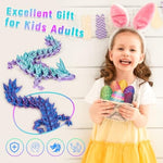 6Pcs 3D Printed Dragon Eggs With Articulated Baby Dragons Inside, Mini Flexible Crystal Dragon Toy For Kids, Fidget Sensory Toy