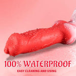 8.46" Beginner Dog Knot Big Dildo, Realistic Silicone Monster Dildo With Strong Suction Cup, Fantasy Animal Creature Huge Red Dildos, Wolf Penis Anal Plug Sex Toy For Women Men Couple Play Game