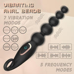 Vibrating Beads Butt Plug Prostate Massager Anal Vibrator With Adjustable Vibration Modes
