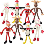 Christmas Bendable Figurines - 12-Pack Holiday Fidget Toys For Kids, Includes Santa, Reindeer, Snowman & Penguin - Fun Christmas Party Favors & Stocking Stuffers