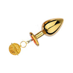 Adult Sex Toys Metal Anal Plug Round Jewelry Base Gold Back Garden Bell Butt Plug Couple Pleasure Sex Toys