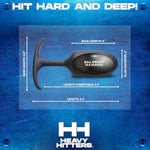 HEAVY HITTERS Premium Silicone Weighted Anal Plug - Extra Large, Black