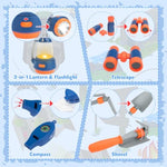 Kids Camping Toys Set With Pop Up Play Tent,32 Pcs Outdoor Pretend Camping Toys With Light & Spray For Boys Girls Age 3 4 5 6, Gift For Kids
