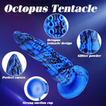 6 Inch Silicone Small Tentacle Octopus Dildo For Beginner, 5" Realistic Monster Blue Black Alien Dildo Anal Stretcher With Suction Cup, Fantasy Wide Anal Plug Dragon Animal Dildos For Woman Man Gay