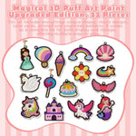 32 Pcs Aqua Magic Puffy Paint Kit, 3D Squishy Maker & Keychain Craft for Kids