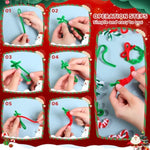 800 Pcs Christmas Pipe Cleaners, 4 Colors, 12 Inch Chenille Stems for DIY Crafts