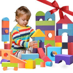 Set Of 34 Large Foam Blocks For Toddlers - Stacking Soft Blocks For Kids With Shapes & Colors Learning - Construction Building Preschool Toys - Soft Toy For Daycare Toddlers 3-5 & Above
