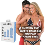 Jelly Backdoor Training Kit, Ultra, Flexible & Comfortable 3, Piece Graduated Anal Plug Set, Flexible & Realistic Butt Plugs With Suction Cup Bases For Hands Free Anal Training Fun