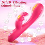 G Spot Vibrator Sex Toys - App Rabbit Vibrators Anal Clitoral Vibrator Dual Stimulator Dildo, Body-Safe With 10*10 Powerful Vibrating Modes Female Sex Toys, Waterproof Adult Sex Toy For Women Couple