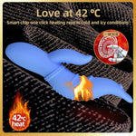 Monster Rabbit'S Bunny Ears Dildo Sex Adult Toys,Dual-Motor Heating Wand 10 Vibrating Modes For G-Spot Clitoris Massage,Silicone Prostate Stimulator Dildos For Couples Lesbian Game Pleasure