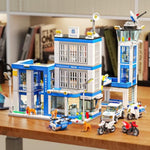 833Pcs City Police Station Building Sets, City Police Sets Toy Building Bricks Kit, Learning Roleplay Stem Police Toys Birthday For Kids Boys Aged 6-12