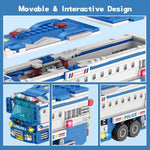 City Police Building Blocks Set 563Pcs, 8-In-1 Command Vehicle Construction Kit With Mini Figures, Compatible With Lego City Bricks, Stem Educational Toy For Boys Girls Age 6+, Creative Building Gift
