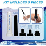 Travel Enema Water Bottle And 4 Adapter Sizes For Deep Cleaning, Fit'S Most Shower Hoses And Bottles, 7 Piece Portable Kit, Black