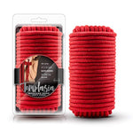 Blush Temptasia Red Bondage Rope - 32 Feet No-Slip Shibari Rope Of 100% Cotton Soft Bdsm Bonds - Easy To Clean Machine Washable -Thick Sturdy For Heavy Duty Binding - Kinky Adult Sex Toys For Couple