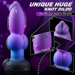 Thick Dog Knot Dildo, 2.4" Diameter Fantasy Silicone Dildo with Suction Cup