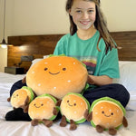 Hamburger Plush Pillow - Hamburger Stuffed Pillow - Food Plush Pillow - Home Decoration Christmas Birthday Gift For Kids Boys Girls (13.7")