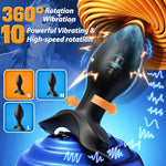 Anal Plug Vibrating Butt Plug, 3PCS Butt Plug Set 360° Rotating Adult Sex Toys with 10 Vibration for Men Women Couples, Anal Toys for Anal Training Prostate Massager, Beginners to Advanced Users Sizes
