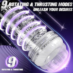 Automatic Sucking Male Masturbator Male Sex Toys - 3 In 1 With 9 Suction, Thrusting & Rotating Masturbator Blowjob Sex Toys For Men, 3D Realistic Textured Pocket Pussies Sex Toy Penis Pump Adult Toys