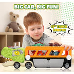 Dinosaur Toys For Kids 3-5, 5-7 Year Old Boys, Big Dinosaur Truck With 10 Mini Cars, Dino Toys For Ages 2-4, Kids Toy T-Rex Transport Carrier Truck, Birthday Gifts For 3 4 5 Year Old Toddler Boys