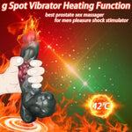 7.4”Big Monster Thrusting Dildo Adult Sex Toy,10 Powerful Heating Vibration For Stimulating Anal Prostate Massager G Spot Clitoris Sex Wand Homosexual For Women Couples Man Lesbian Pleasure(Red)